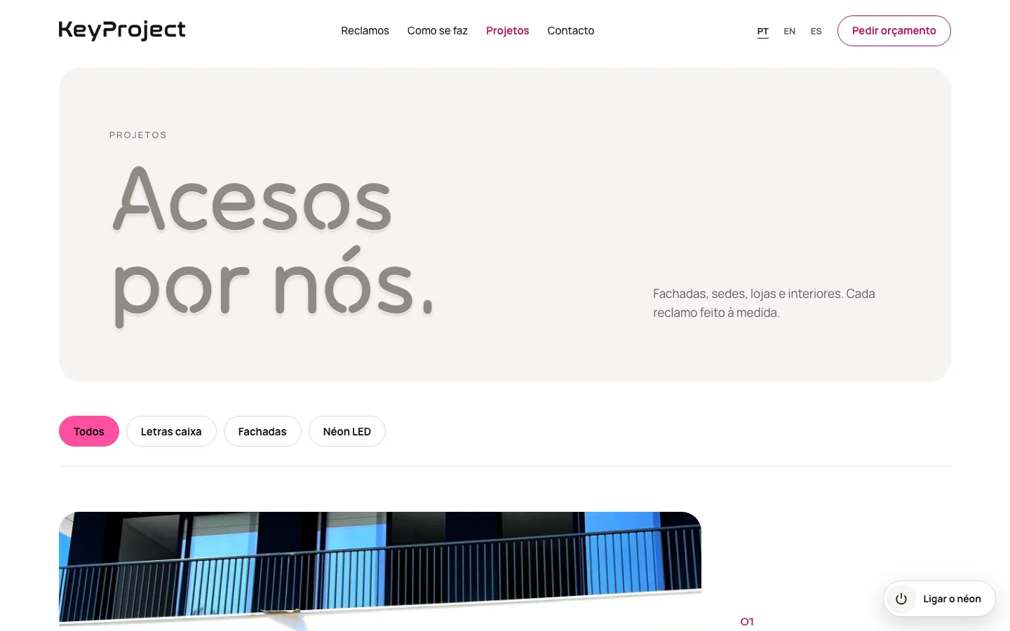 Portfólio de projetos da KeyProject